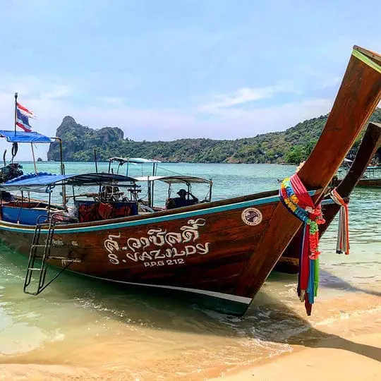 Traditional Thailand boat at Koh Phi Phi