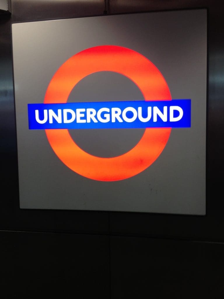 London Tube Underground sign