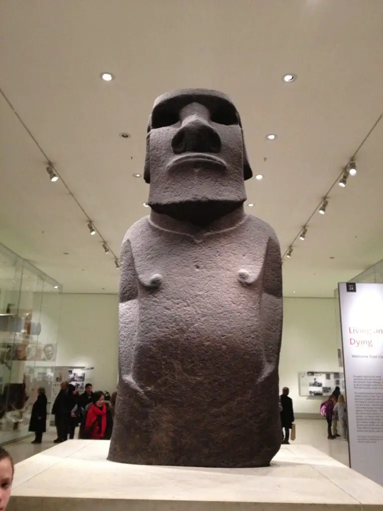 Easter Island statue in British Museum 